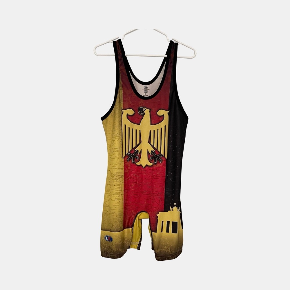 Cliff Keen Athletic Germany Wrestling Singlet Mens Size Large Made in USA